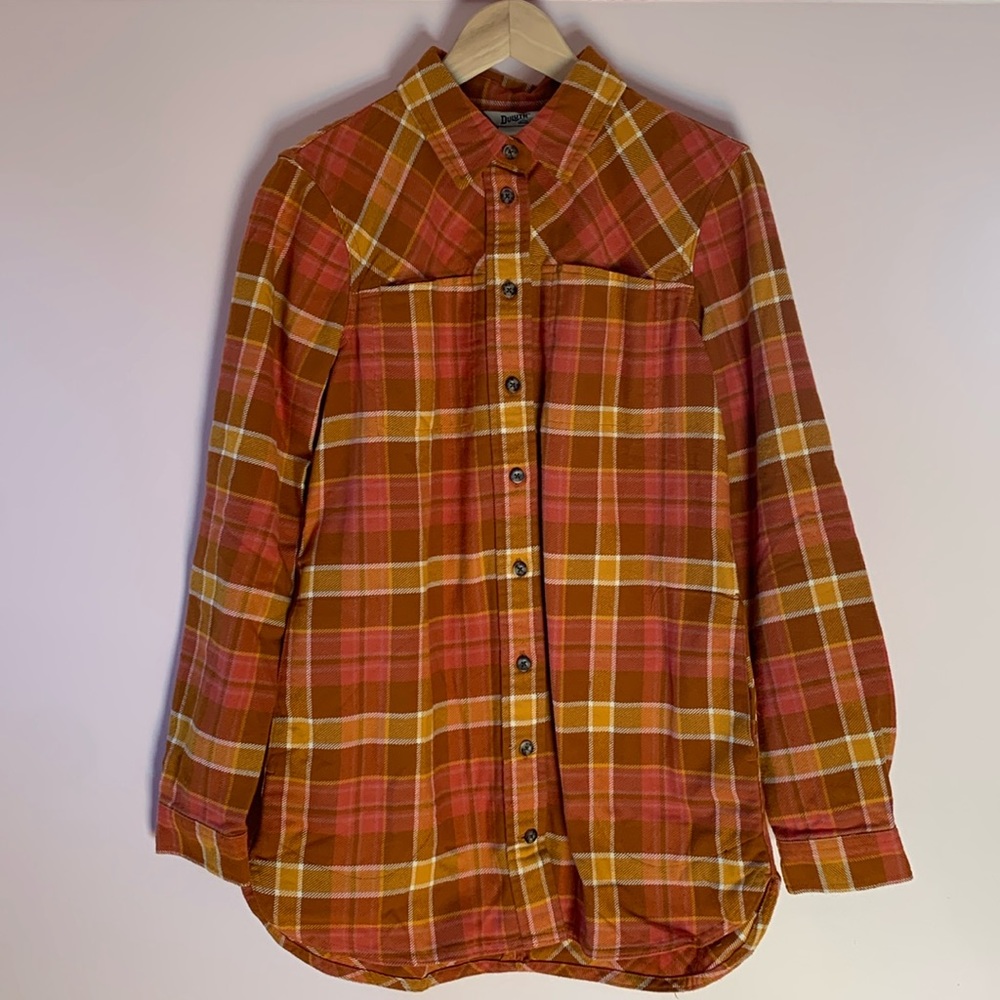 NEW Duluth Trading Co folklore flannel tunic XS
